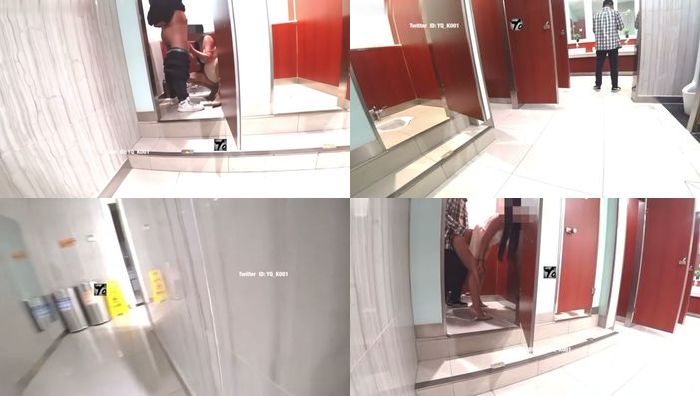联系两个单男去商场男卫生间户外做爱